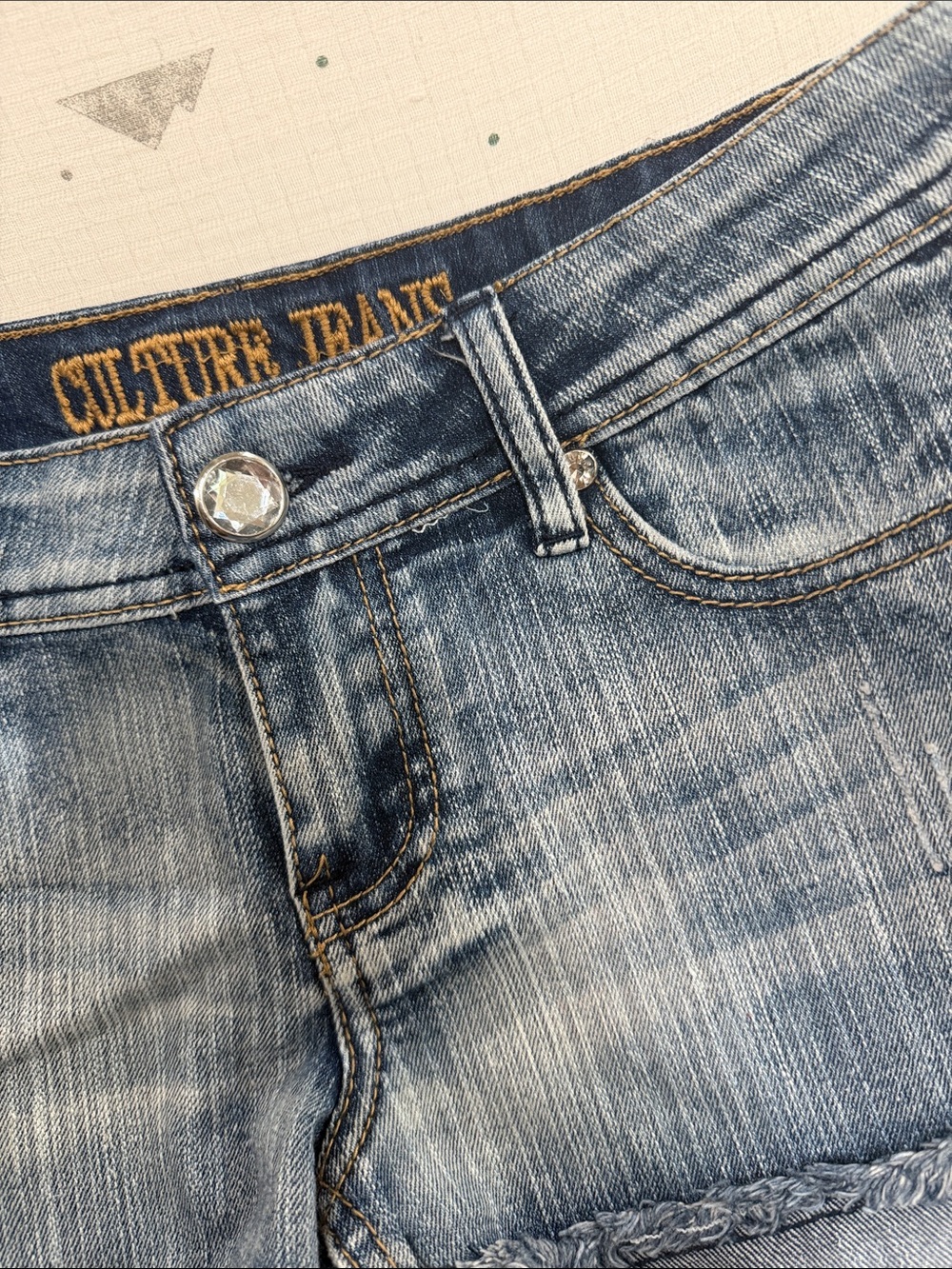 Culture Haze Women's Light Blue Distressed Denim Shorts - Picture 3 of 8